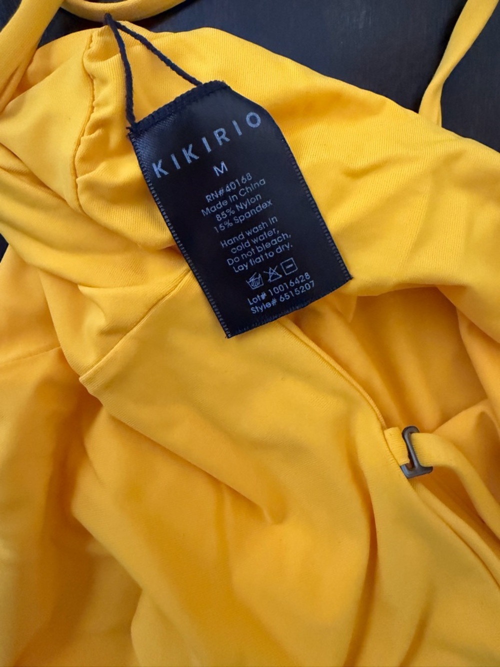 Yellow Women's One-Piece Swimsuit - Sleek Minimalist Design - Picture 5 of 11